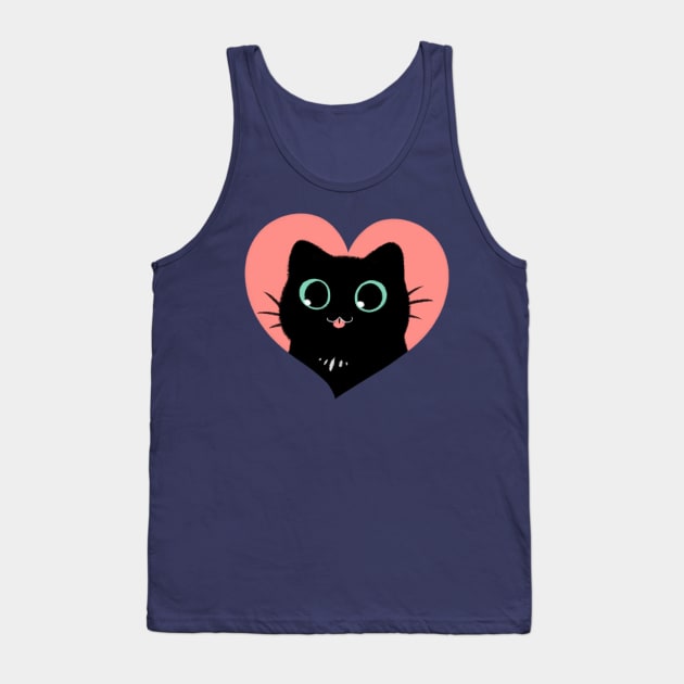 I Heart Black Cats! (Fun Edition) Tank Top by Starling